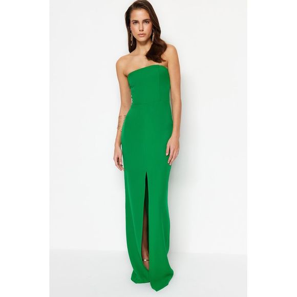 NWT Trendyol Women Regular fit Woven Evening Dress - Picture 3 of 12